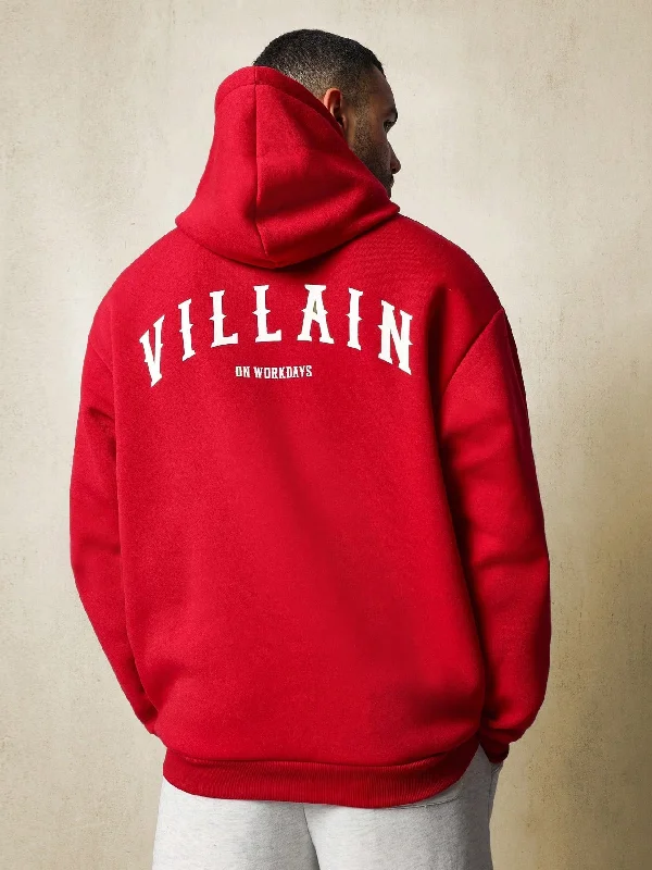 Oversized Fit Overhead Hoodie With Villain Graphic Print