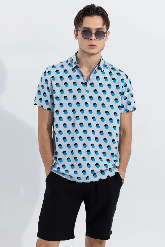 Polka Pop Blue Polo T-Shirt