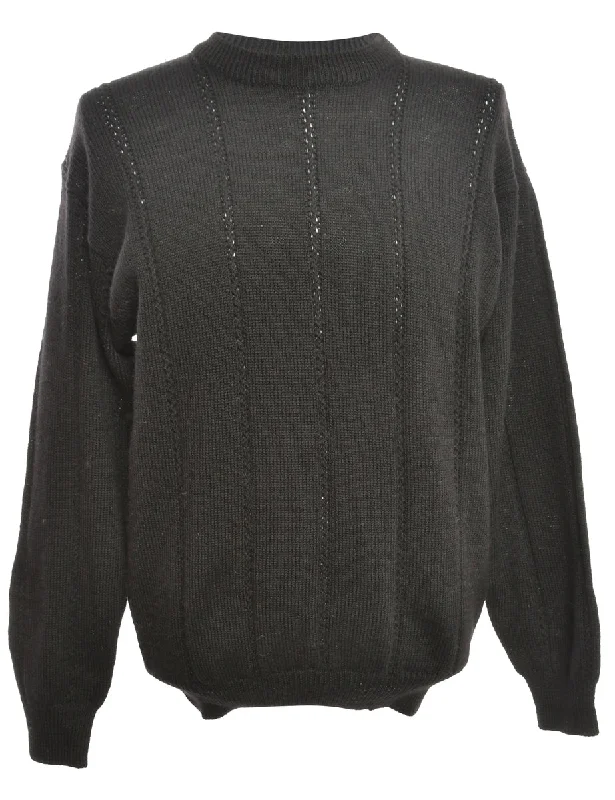 Long Sleeved Black Jumper - M