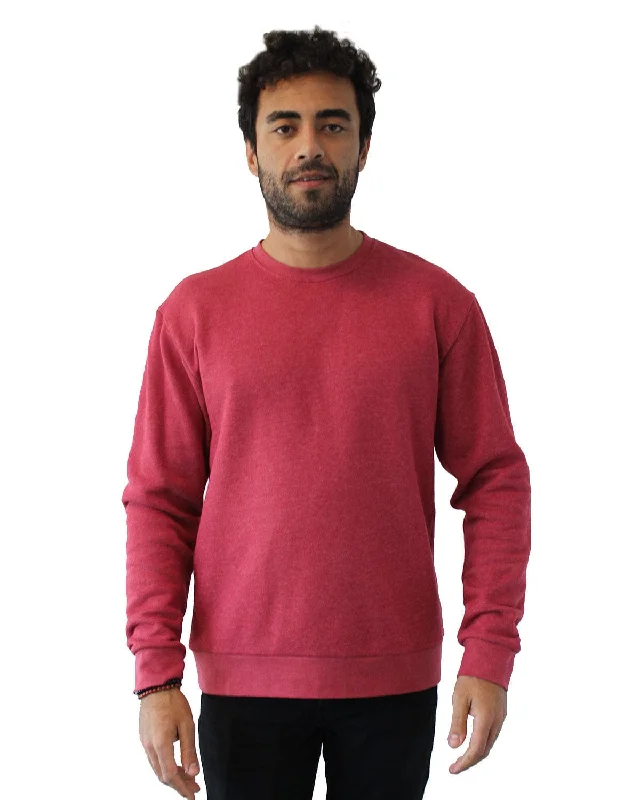 Next Level Apparel Unisex Malibu Pullover Sweatshirt | Heather Cardinal