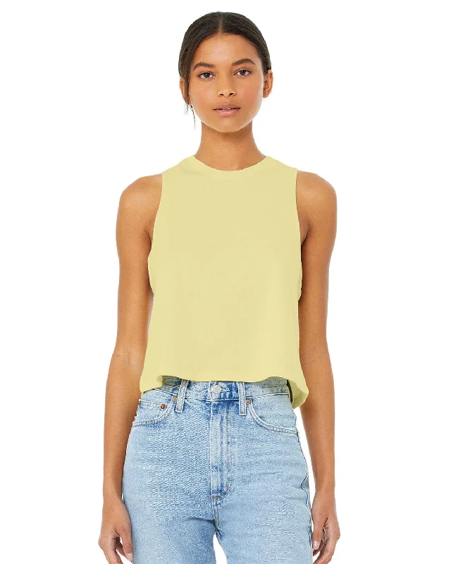 Bella+Canvas Ladies Racerback Cropped Tank | Hth Frnch Vanlla