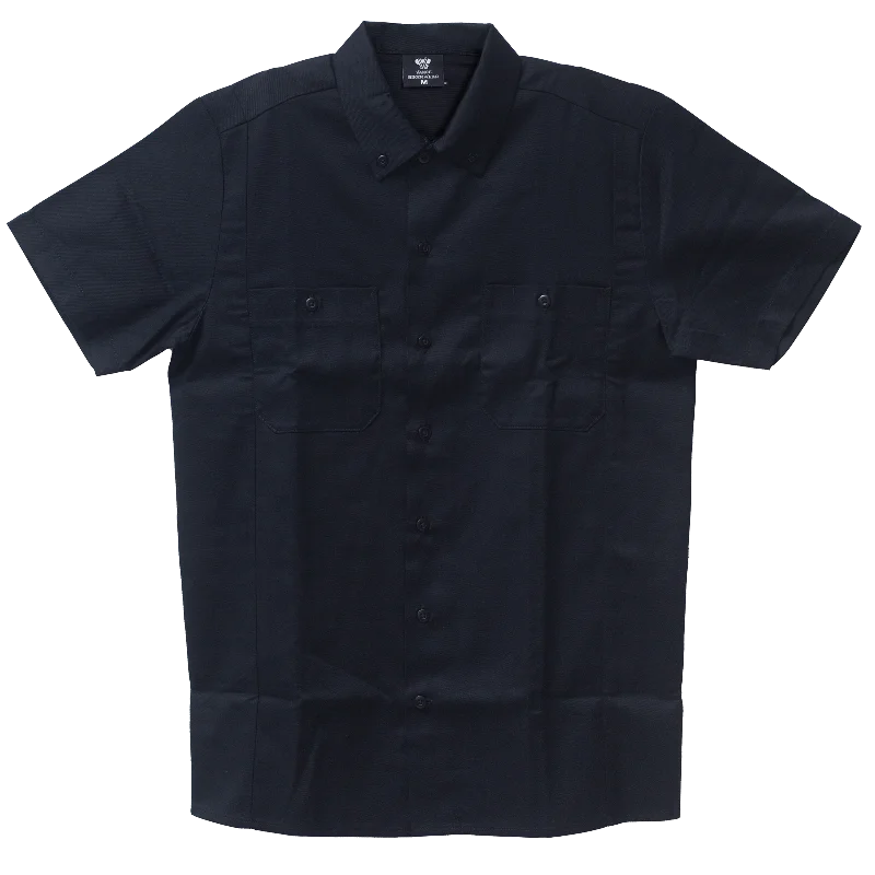 VB771BB - Men's Work Shirts Black with Black sides