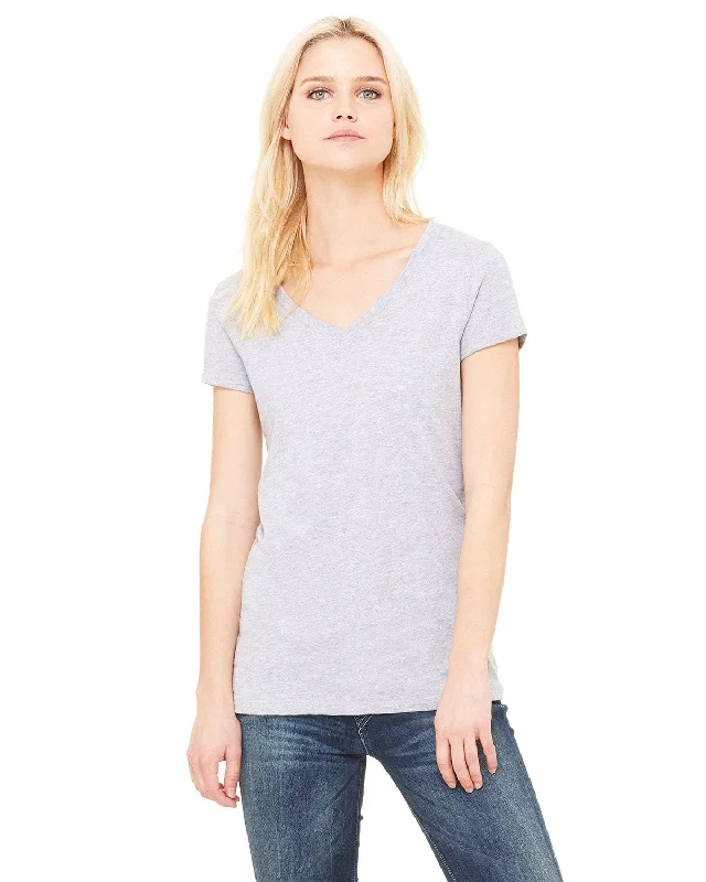 Bella+Canvas Ladies Short Sleeve V-Neck T-Shirt | Athletic Heather