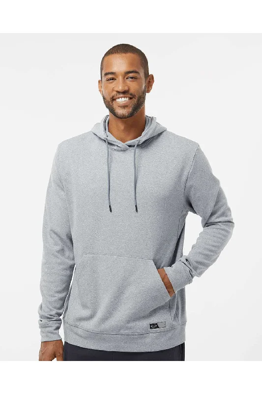 Oakley Mens Team Issue Hydrolix Hooded Sweatshirt Hoodie w/ Pouch Pocket - Heather Granite Grey