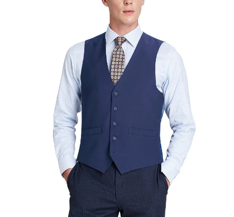 Alessandro Vitello by Renoir Royal Blue Business Suit Vest Regular Fit Dress Suit Waistcoat 201-20