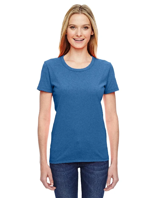 Fruit of the Loom Ladies Heavy Cotton T-Shirt | Retro Htr Royal