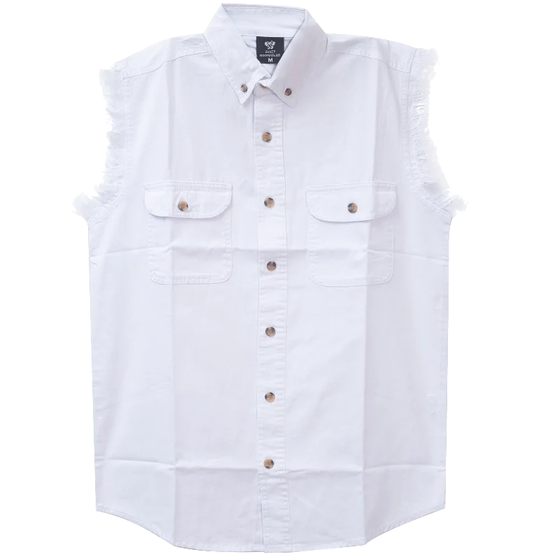 VB704 - Mens Cutoffs White Shirt