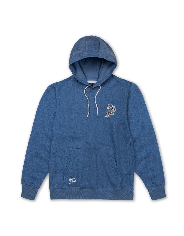 CATFISHED ORGANIC COTTON HOODIE - BLUE