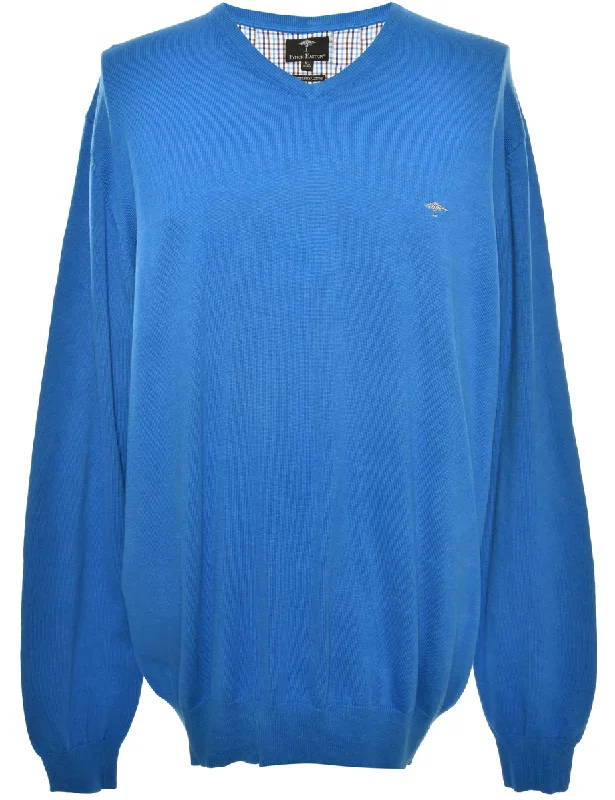 Long Sleeved Blue Jumper - XL