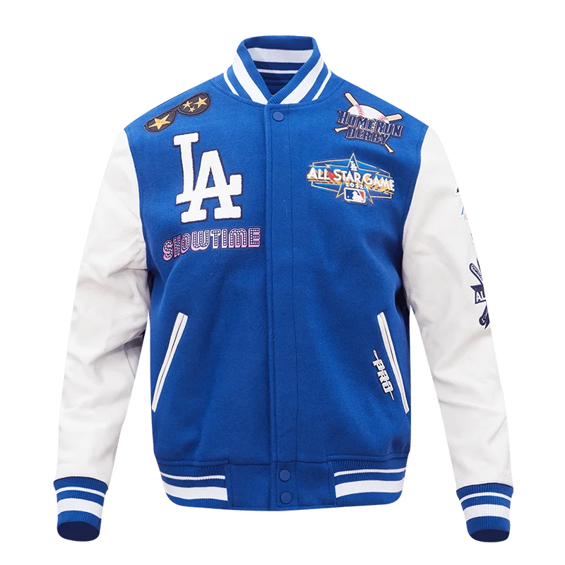 MLB LOS ANGELES DODGERS ALL STAR MEN'S VARSITY JACKET (DODGER BLUE/WHITE)