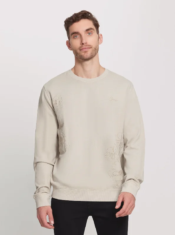 Eco Beige Treated Flower Jumper