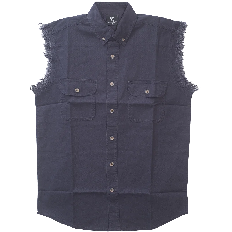 VB706 - Mens Cutoffs Dark Blue Shirt