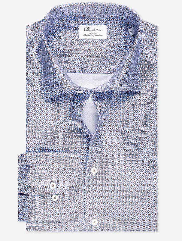 Geometric Pattern Shirt Blue