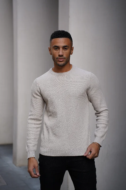 Capo CABLE Knit Jumper - Stone