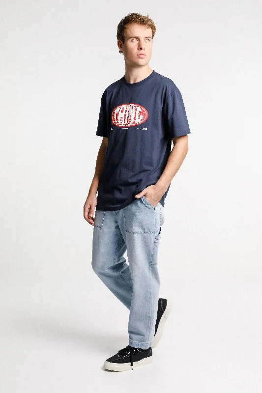 SS Tee - Sale - Navy with Globe Print