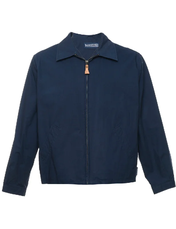 Land's End Navy Zip-Front  Jacket - S