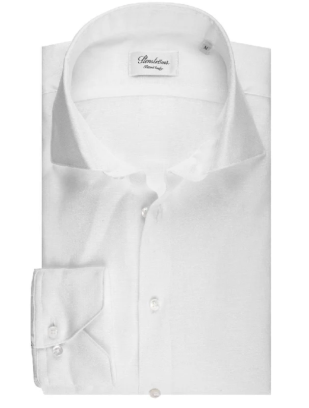 Linen Fitted Body Shirt White