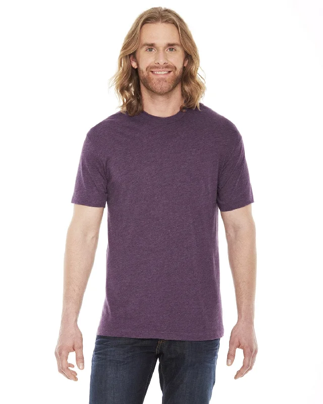 American Apparel Unisex Poly-Cotton Short Sleeve Crewneck | Heather Plum