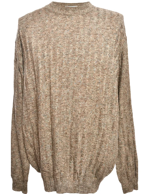 Long Sleeved Brown Jumper - L