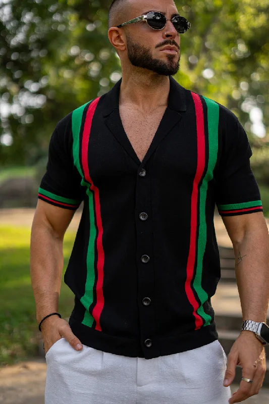 BENNY SHIRT - BLACK MULTI