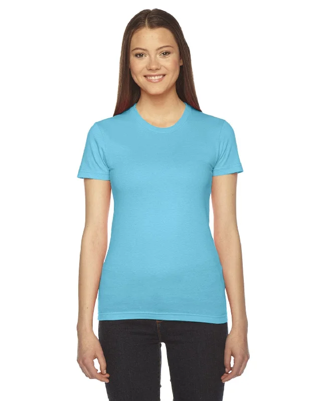 American Apparel Ladies Fine Jersey Short Sleeve T-Shirt | Turquoise