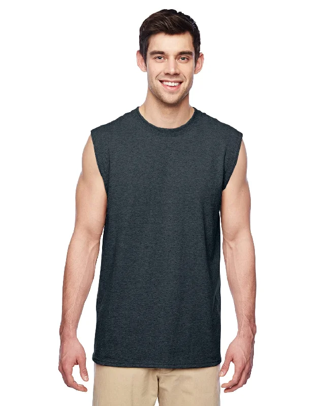 Jerzees Dri-POWER Sleeveless Shooter T-Shirt | Black Heather