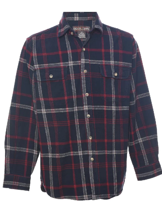 Long Sleeved Checked Shirt - L