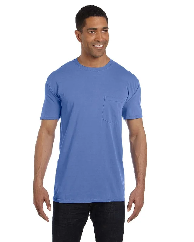 Comfort Colors Garment-Dyed Pocket T-Shirt | Mystic Blue