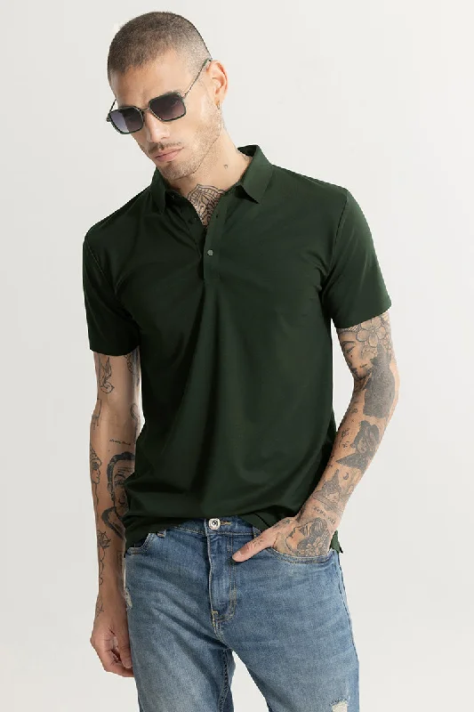 Crevasse Olive Polo T-Shirt