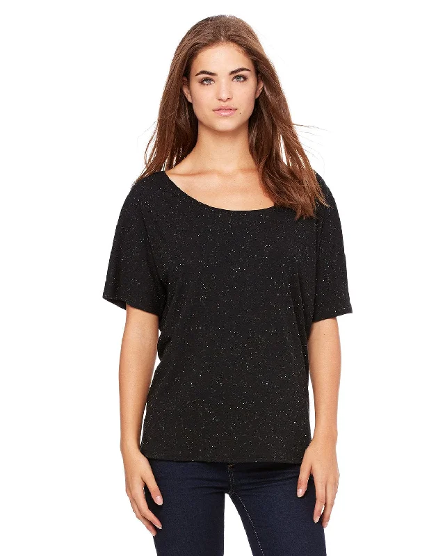 Bella+Canvas Ladies Slouchy T-Shirt | Blk Speckled