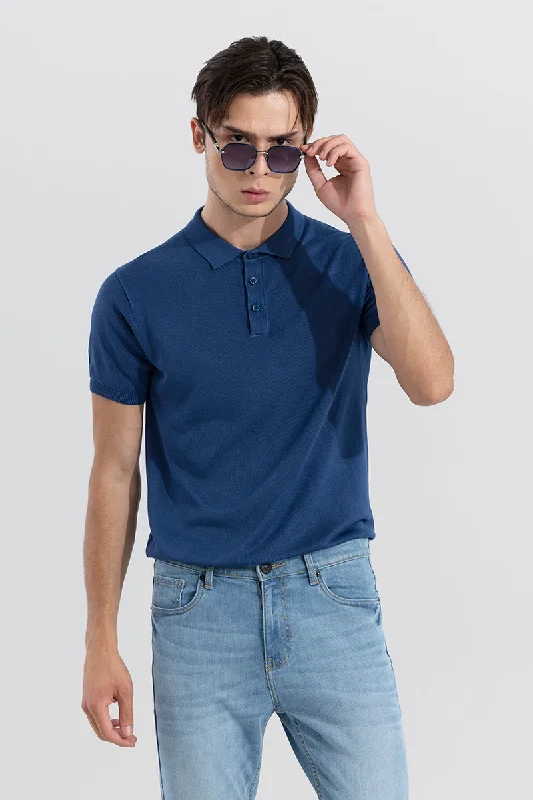 Effortless Chic Blue Polo T-Shirt