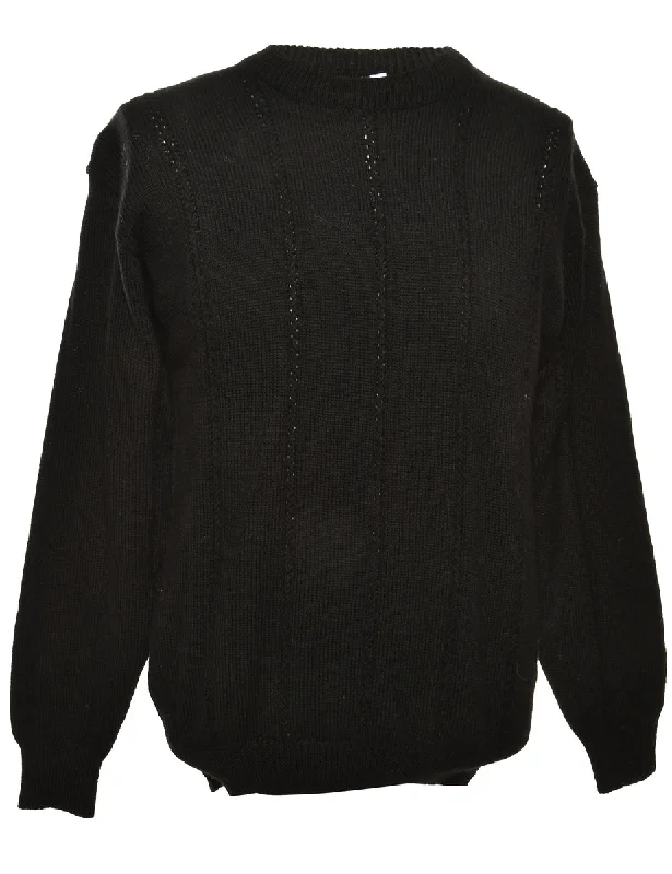 Long Sleeved Black Jumper - M