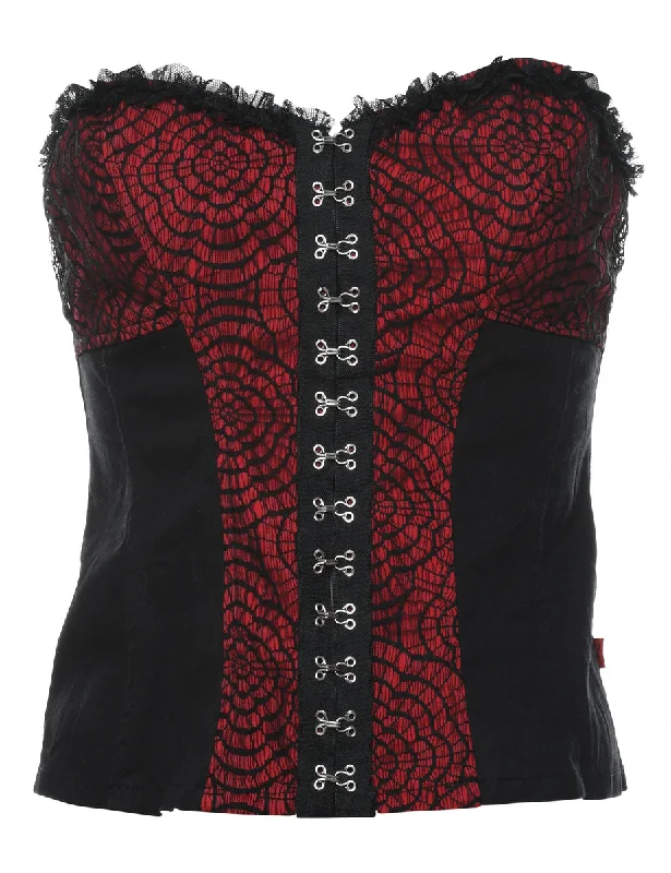 Lace Ruffled Corset - M