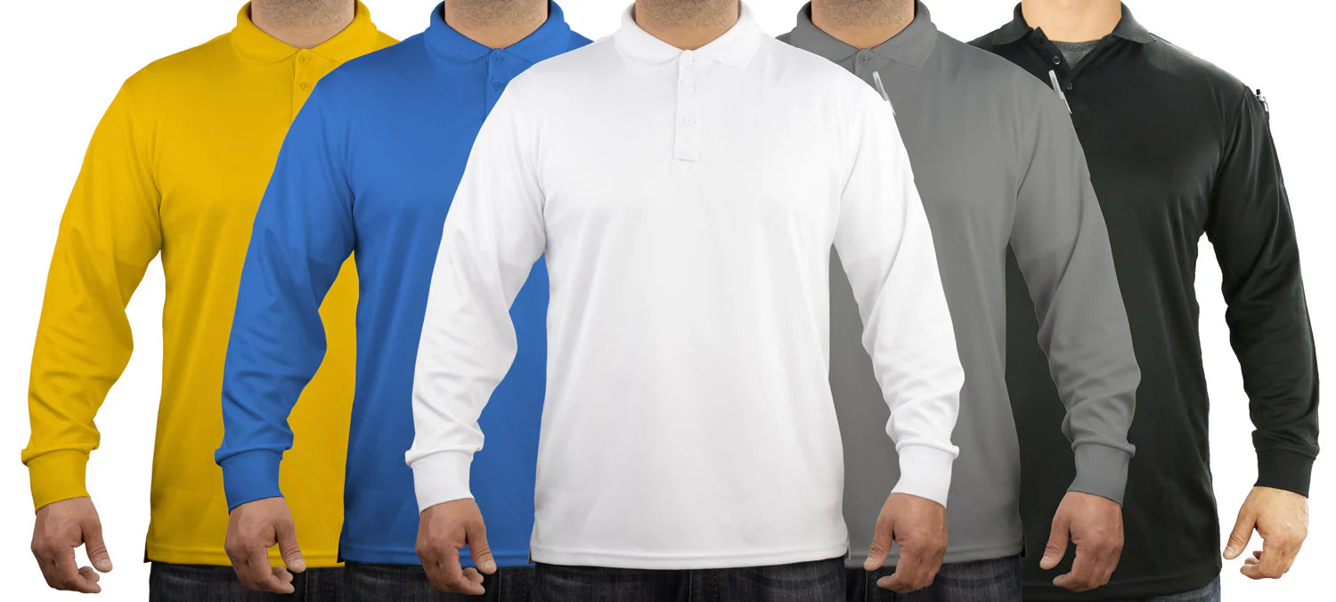 Poly/Cotton Tactical Performance Long Sleeve Polo Shirt