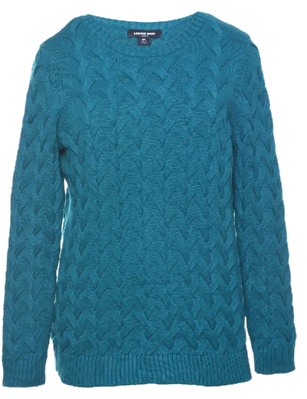 Land's End Cable Knit Jumper - M