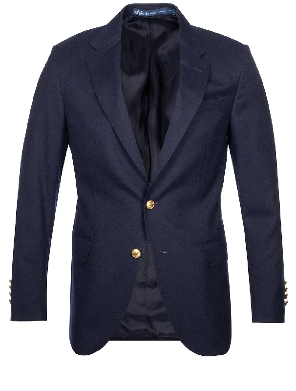 Doeskin – Zwei-Knopf-Blazer, Cruise Navy