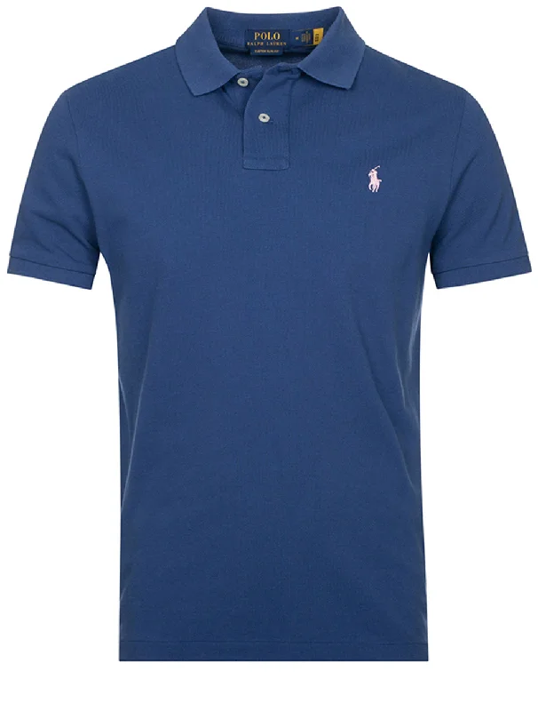 Poloshirt Basic Mesh Royalblau