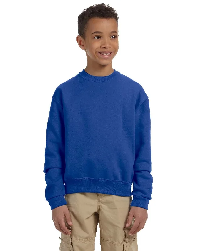 Jerzees Youth Light-Weight Crewneck Sweatshirt | Royal