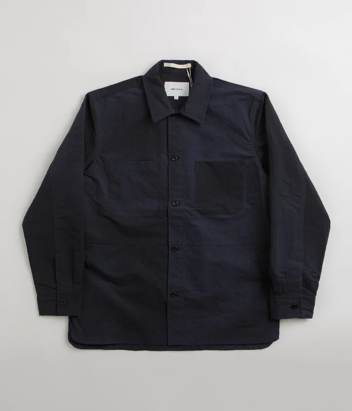 Norse Projects Ulrik Wave Dye Overshirt - Dark Navy