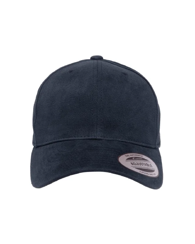 Yupoong Brushed Cotton Twill Mid-Profile Cap | Navy