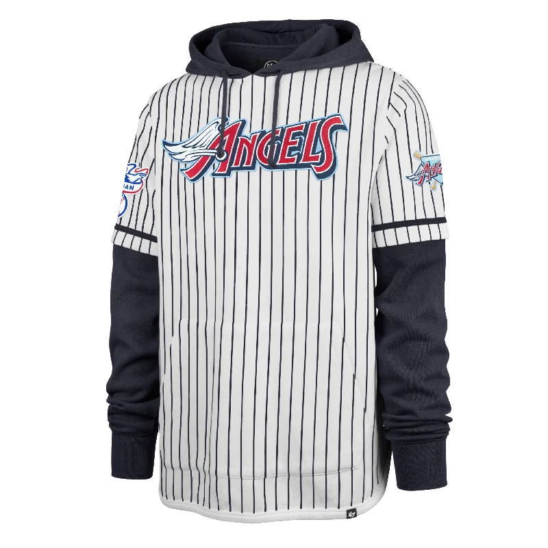 LOS ANGELES ANGELS COOPERSTOWN PINSTRIPE DOUBLE HEADER '47 SHORTSTOP PULLOVER HOOD