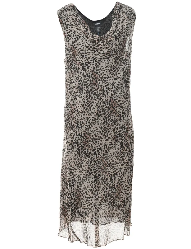 Leopard Print Dress - L