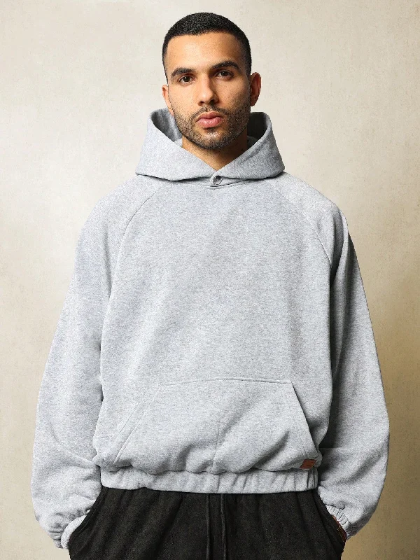 Regular Fit Overhead Hoodie With Snap Button