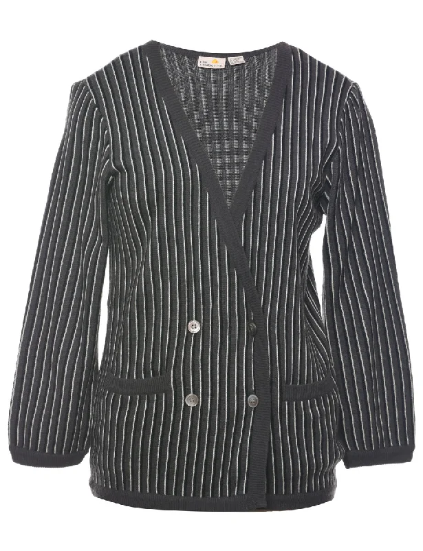 Liz Claiborne Striped Cardigan - M