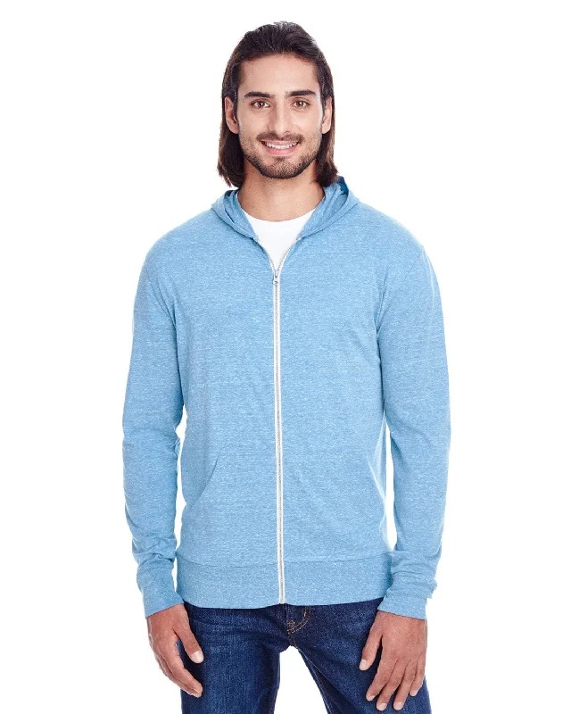 Threadfast Apparel Unisex Triblend Full-Zip Hoodie | Royal Triblend