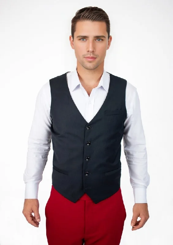 Dark Charcoal Twill Vest