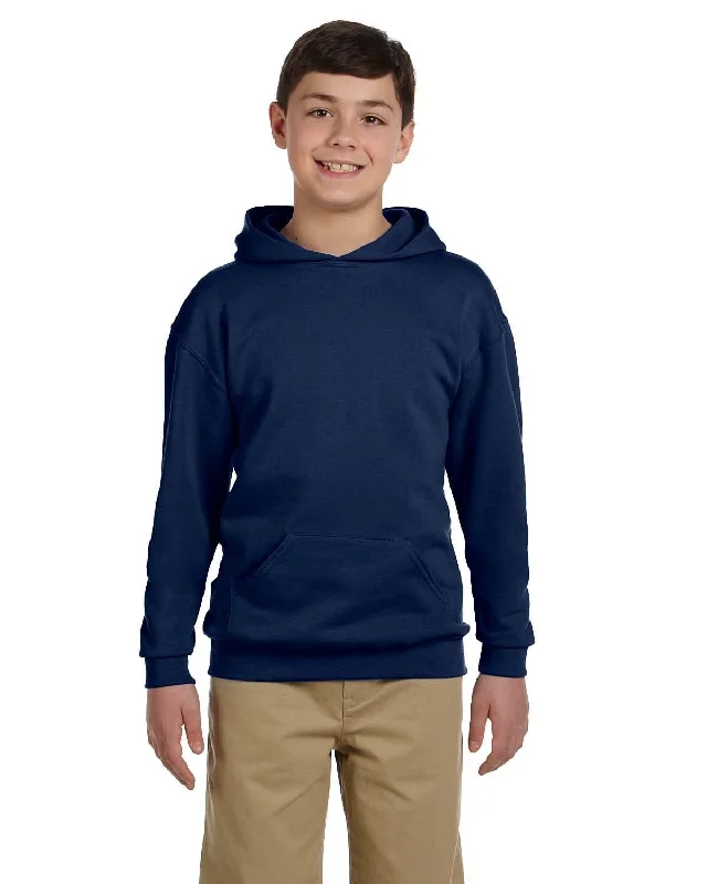 Jerzees Youth 50/50 Fleece Hooded Sweatshirt | J Navy