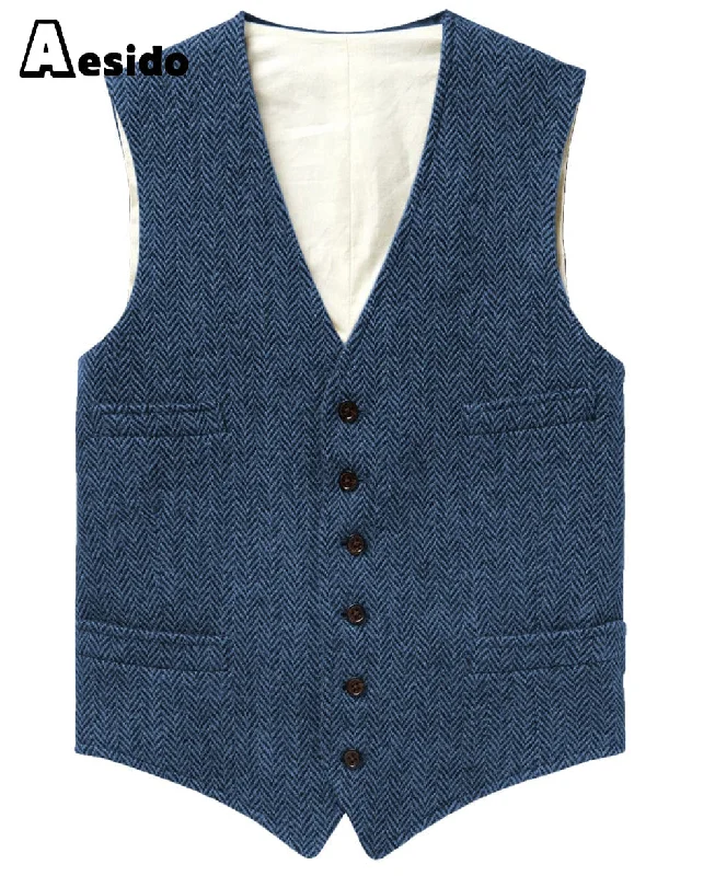 Men's Single Breasted V Neck Waistcoat