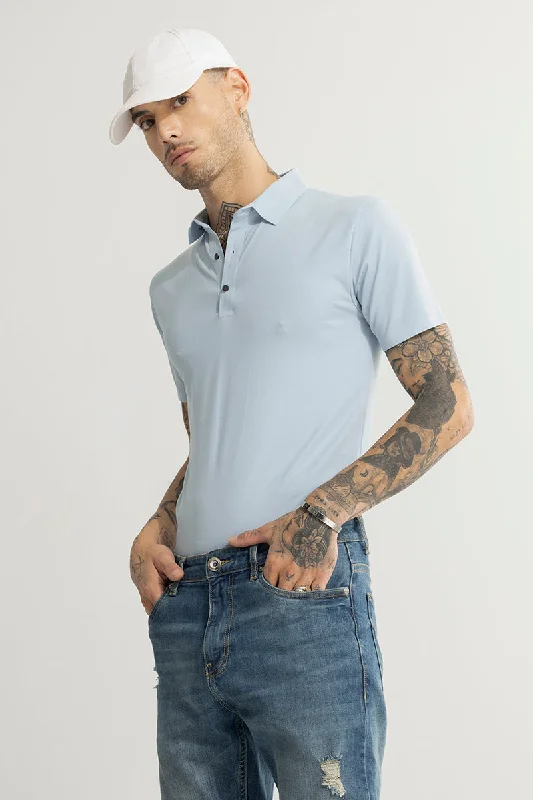 Crevasse Blue Polo T-Shirt