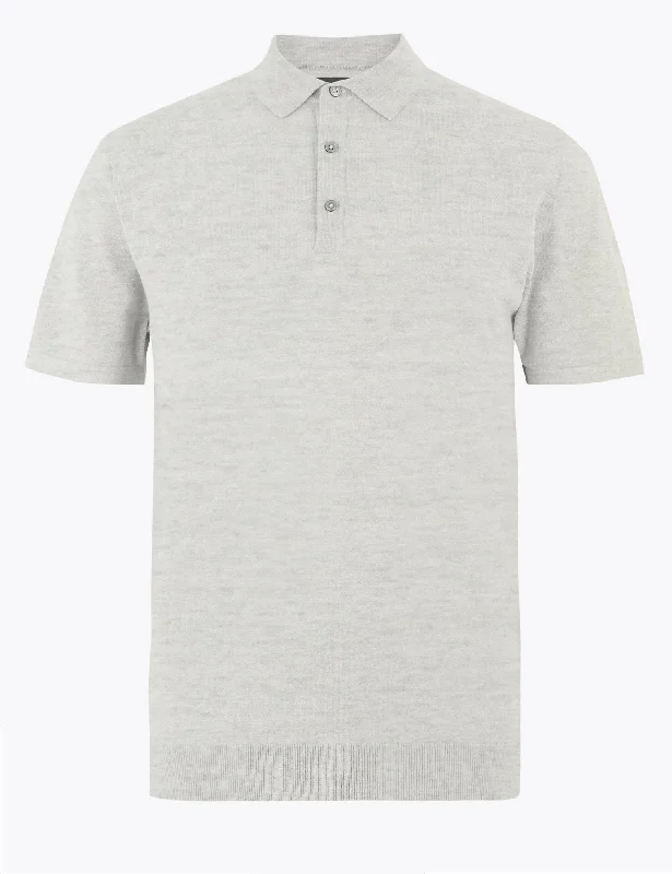 Cotton Short Sleeve Knitted Polo Shirt